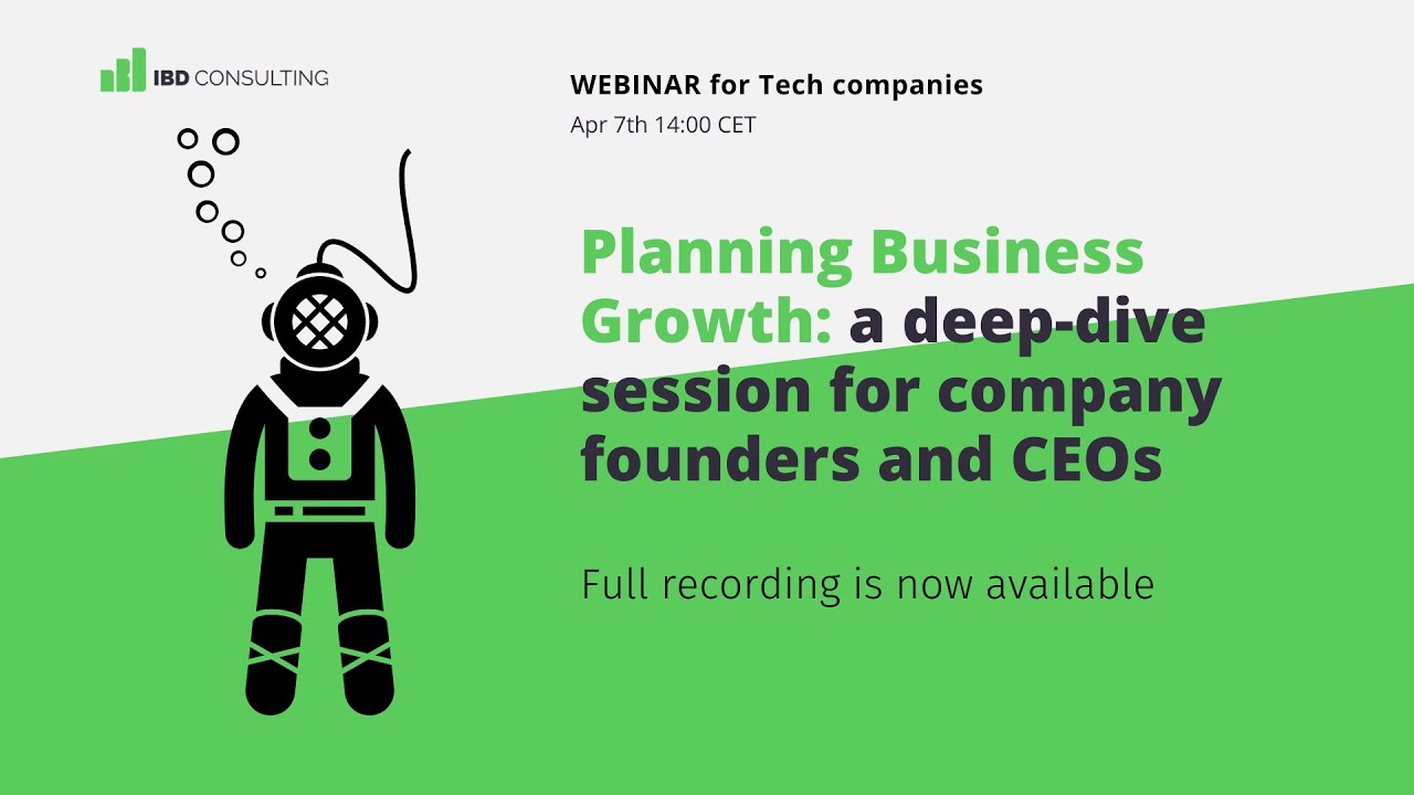 Planning Business Growth: a deep-dive session for tech company founders and CEOs