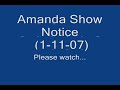 Amanda Show Important Notice