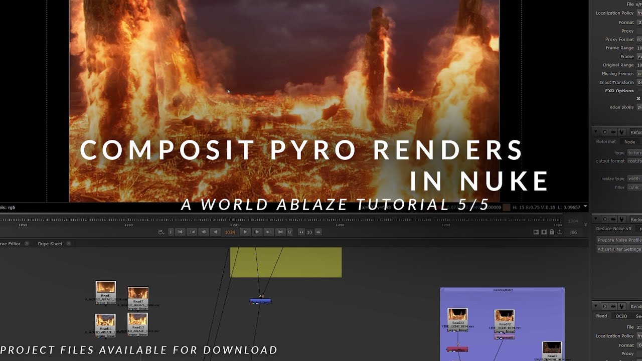 Compositing Houdini Pyro renders in Nuke! (A World Ablaze 5/5)