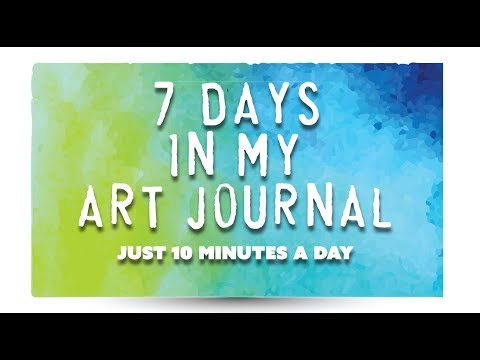 Journal - I work on my art journal in small bursts each day. I decided to film myself for seven days, working in my journal, so you could get a sense of how things com...