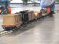 videos de Echtdampftreffen Köln 2008 Dampflok mit Güterzug dampft auf der fünf Zoll Hauptstrecke