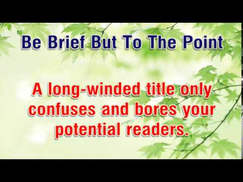 how to properly type a book title