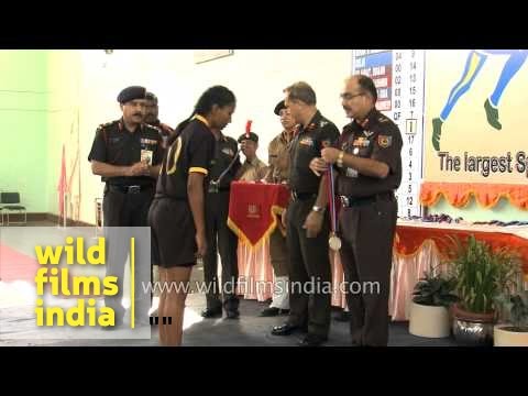 Girls Kabaddi players receive medals