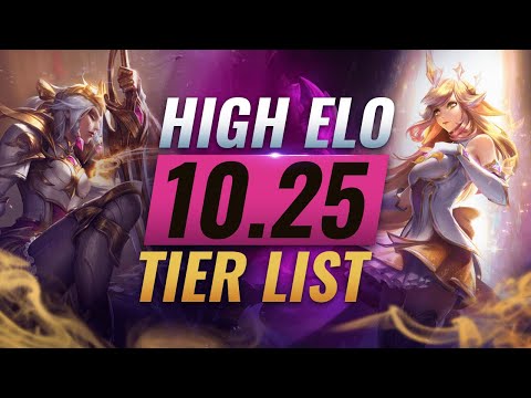 HIGH ELO Best Champions TIER List - League of Legends PRESEASON Patch 10.25