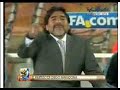 Argentina Grecia, el show de Maradona durante el partido