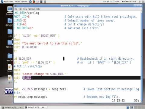 Linux Bash Shell Script to clear logs automatically – VIDEO | Network ...