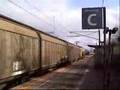Railion Freight Trains Racing Through Middelfart Denmark