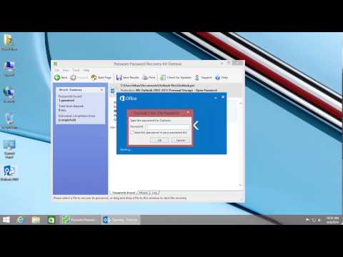 how to recover outlook pst password