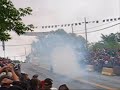 Huge Smoke Show 8 Tires Big Truck going up hill