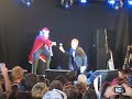  adam hills foot crowd surfing leeds festival comedy rove