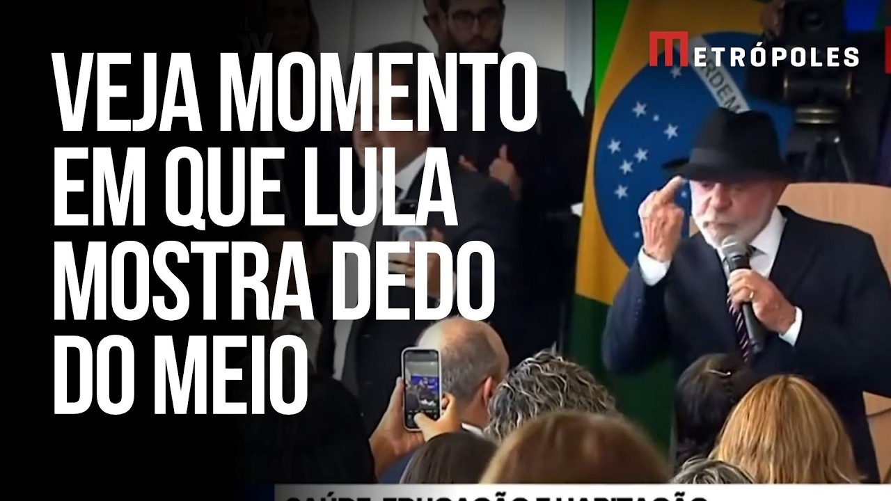 Lula mostra dedo do meio ao rebater que "pobre não gosta de coisa boa"