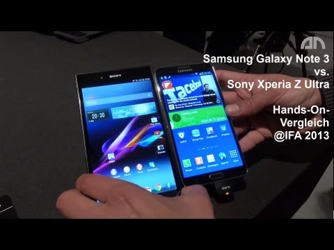Samsung Galaxy Note 3 vs. Sony Xperia Z Ultra - Smartphone-Vergleich - IFA 2013 - androidnext.de