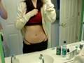 girl with amazingly flat stomach