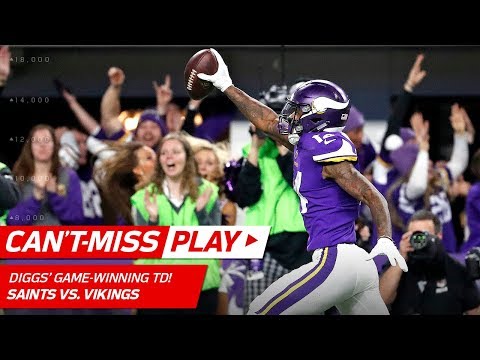 Video: Stefon Diggs Makes Miracle TD Catch on Last Play, Vikings Win!