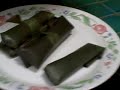 Cooking with banana leaves 2 of 2 - Rolling and steaming Cooking with banana leaves 2 of 2 - Rolling and steaming