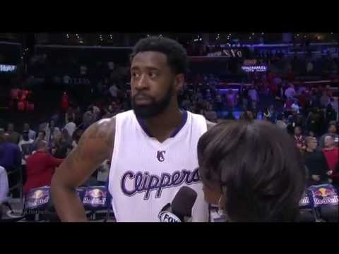Clippers' DeAndre Jordan Distracted During Interview
