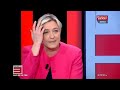 marine le pen, pr�sidente du front national, est l'invit�e de l'�mission la preuve par 3 anim� par michel grossiord.