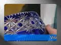 English Hand Cut Crystal  dawn engraving