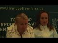 TWO stars of women's tennis replayed their famous Wimbledon final yesterday in a Liverpool park.  Martina Hingis and Jana Novotna reminisced about that final and how they prepared for their match. RICHARD DOWN reports. 