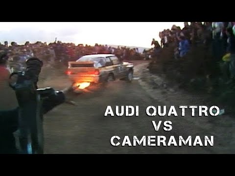Group B Audi Quattro hits cameraman Group B Audi Quattro hits cameraman