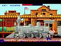 it's not about the skills, but about trying to bring back memories. travel along a train punching, kicking, and jumping over various opponents. stages vary between running on top of a moving train or riding a horse and shooting things for points