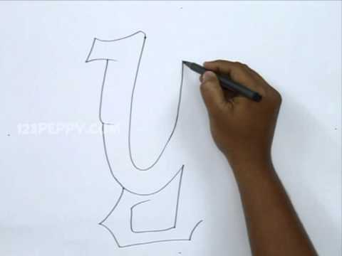 how to draw letter w