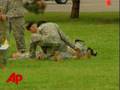 Raw Video: Parachute Jumper Lands in Band