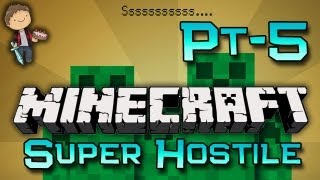 Minecraft: Super Hostile Inferno Mines w/Mitch&Zak Part 5 - Creepers!