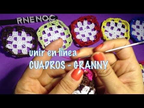 cuadritos a crochet - www.youtube.com/user/rnenoc www.nenocreaciones.com.mx Una opción más para unir cuadros, práctica para avanzar más.