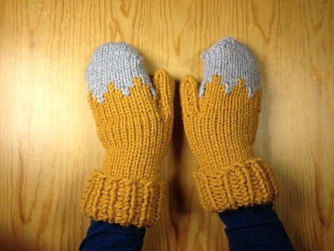 how to knit easy mittens