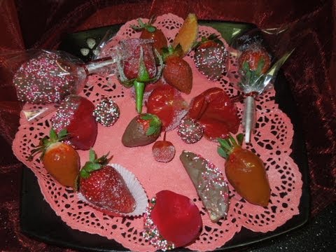 RECETA FRESAS CON CHOCOLATE Y CAJETA- FRUTA CON CHOCOLATE Y CAJETA-BOTANAS