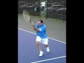 Paul Newman playing Alex Darqui in tennis league match