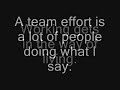 Click here to watch this video Teamwork