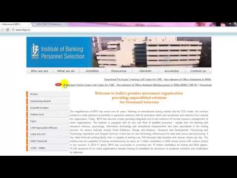 how to download call letter of ibps exam