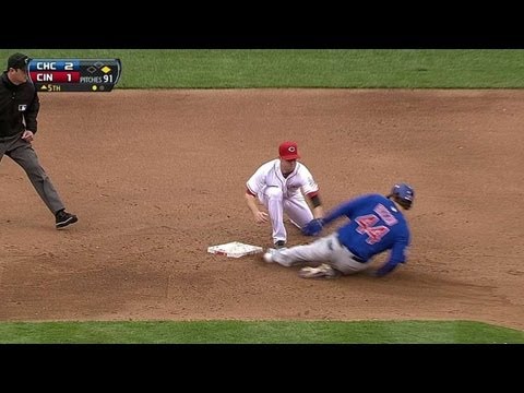 Video: CHC@CIN: Choo's cannon arm nails Rizzo at second
