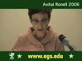 Avital Ronell at European Graduate School 2006 1/2