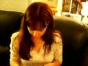 Lindsay reading her card for her 23rd bday Lindsay reading her card for her 23rd bday