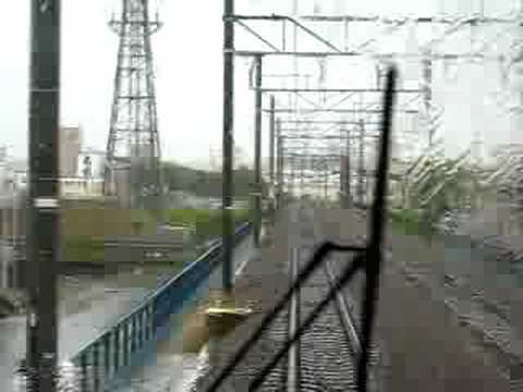 ゲリラ豪雨の名古屋本線 鳴海→本星崎