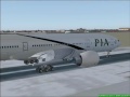 PIA 777-200LR departing Karachi ,Landing Manchester