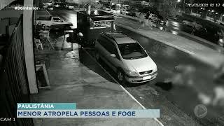 Menor atropela pedestres em Paulistânia e foge