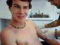 Justin (getting his nipple peirced..)