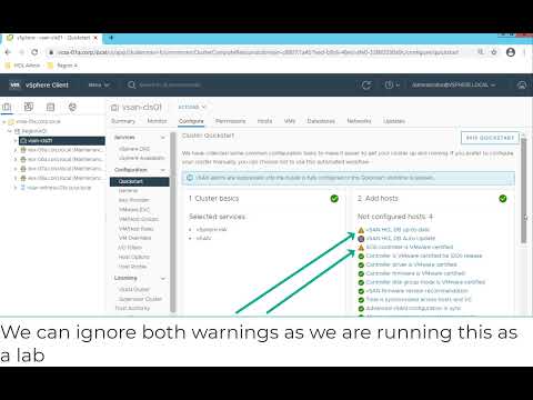 How to use Quickstart wizard to configure vSAN cluster – VMware ...