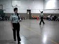 This is one of our three dual exhibition teams at East Ridge Drill Meet 2008.  Larissa and Pollock did pretty well.