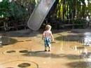 Talmage Playing in the Water at Disneyland