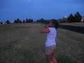 Jenn re-enacting football
