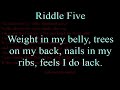 special thanks to wafflecakepans for the riddles! spread the word, send this video to your friends!

support the house of riddles!

you can support the house of riddles by one of two things.

a. 

you have to give me:

1. one hard riddle or several easier ones
2. the answer
3. a song from a band that's not well know or used already [band/name of song]
4. (optional) a creepy picture/face (preferably animation drawing or painting) [link]
5. (optional) a creepy laugh [link]

-i will post your name in the front of the video.

or b.

create your own video in where you can do whatever you want. and post it on your own channel as long as you contact and give me a copy to post in the house of riddles (full credit and freedom to do whatever you want will be given to you) last thing i need is someone stealing my idea while it's still small.

lamma out. 


rules:

post what you think the answer is in the comments.

don't post the answer if you seen this riddle before, or know it some way other than figuring it out yourself!!

lamma out.

song: helltrain
band: helltrain