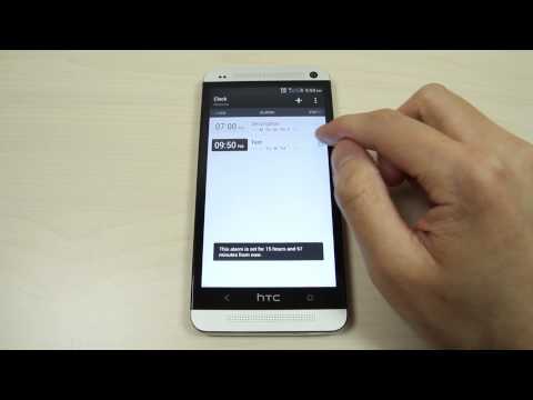 how to set alarm in htc one v
