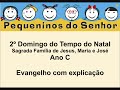 Evangelho do 1º Domingo depois do Natal - Sagrada Família - Ano C