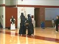 2007 Annual Harvard Invitational Shoryuhai Intercollegiate Kendo Tournament, a memorable moment.   A serious fall during the Individuals match with Julian Amano of UCLA (Team A Senpo) in red and Antoine Fortier of McGill in white.  I did not catch the beginning of the match, the cause of the fall, and the initial fall where Julian was prostrate and not moving for long, worrying moments; this is the rest of the match, where Julian gets up to fight again.  Seen attending to Julian are his fellow teammate, UCLA A Taisho Aki Goya, in the white shirt is our medic, also identifiable by me in the shot are Shimpans Tomo Hayashi and Tamai Sensei.  I was told by a friend who observed it more closely that the cause of the fall was an accidental thrust to the tsuki caused by unslowed momentum on the part of Antoine, all the way to out of bounds.  I remember seeing the medic examine Julian's throat carefully.  If you have any further details, please corroborate.  For more information about the Shoryuhai, please visit: http://www.hcs.harvard.edu/~kendo/shoryuhai.phpThanks to:Game - Julian Amano, Antoine Fortier, Shimpan, Medic, Courtside Staff, Harvard UniversityTournament Logistics - E. Hsu, HRKC, HRKCAAEquipment - J.Lu, S.ChenFootage and Post Production - me