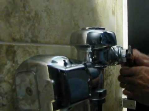 how to adjust zurn flush valve